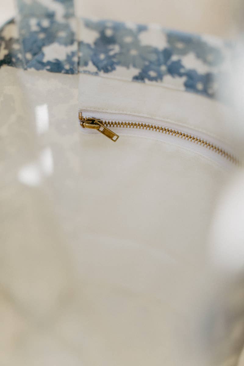 Leevje - Wholesale Satchel - Women's - 'Blue Flowers' Large Fabric Bag2