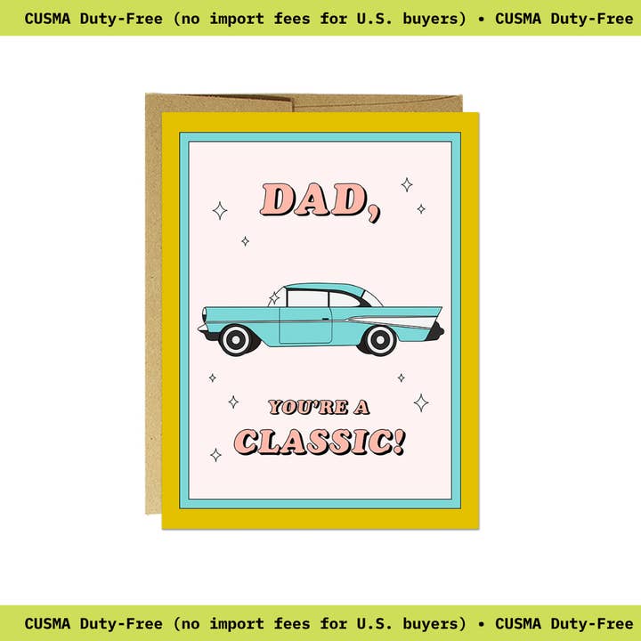 Classic Dad | Biglietto per la festa del papà per la vendita all'ingrosso da parte di Party Mountain Paper co.