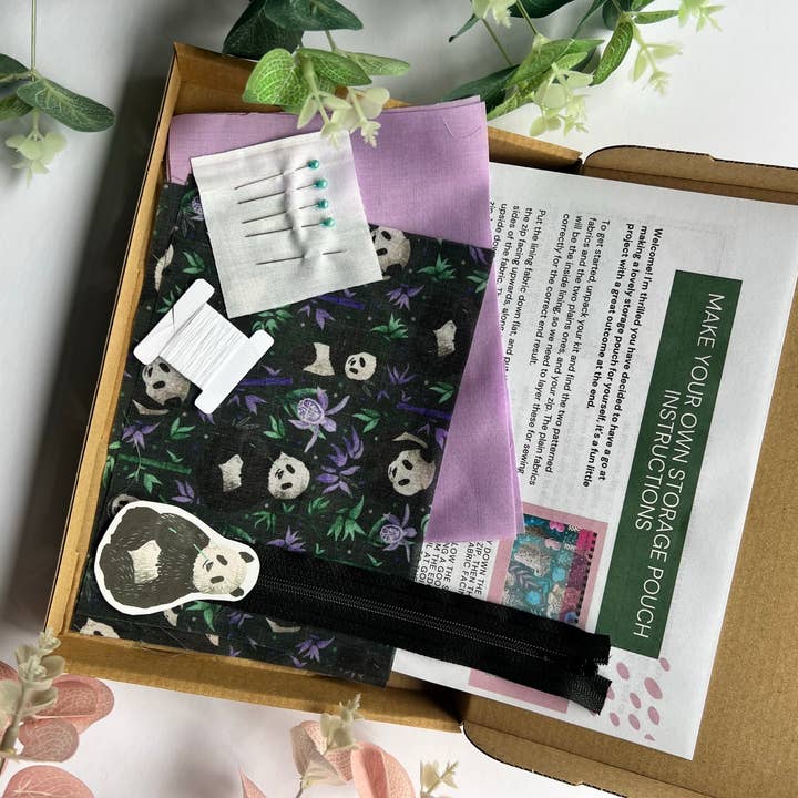 Tahlia Paige - Vente Kits de couture - Kit de bricolage pour pochette panda1