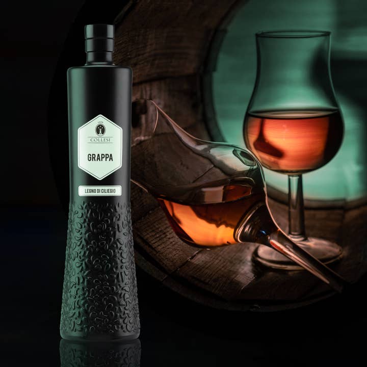 COLLESI TRADE SRL - Wholesale Liqueur - GRAPPA BARRICATA COLLESI CHERRY WOOD 700ml 40%1