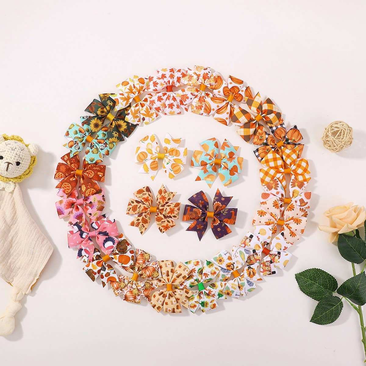 ACCITY - Wholesale Hair Clip - Kids - Thanksgiving Turkey Pumpkin Tail Hair Clip_CWAHA668125