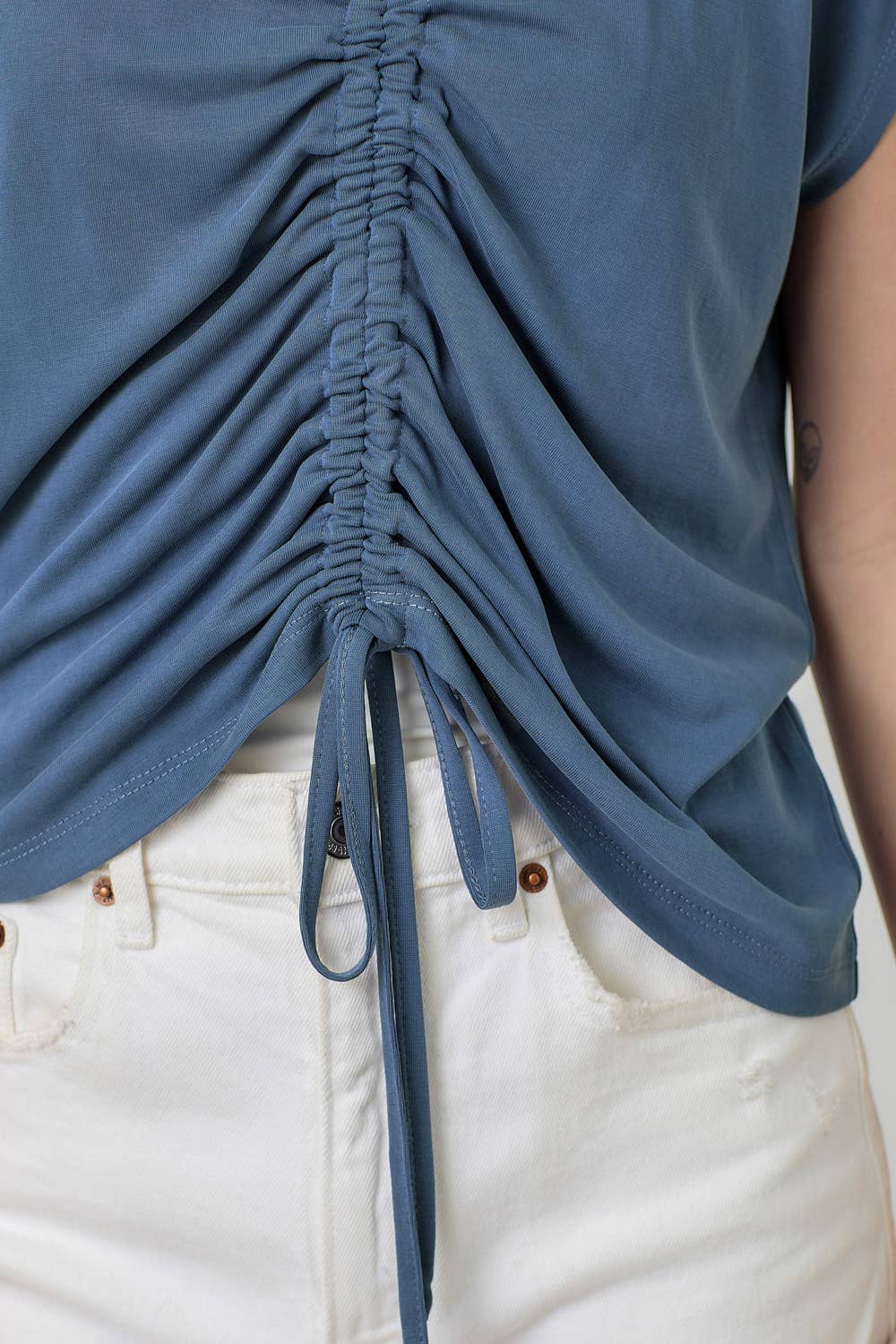 Mystree - Wholesale Knit Top - Women's - 20020 Front Ruche Modal Top 45