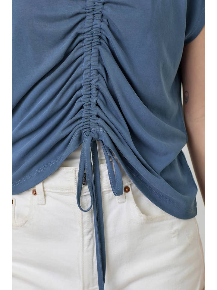 Mystree - Wholesale Knit Top - Women's - 20020 Front Ruche Modal Top 45