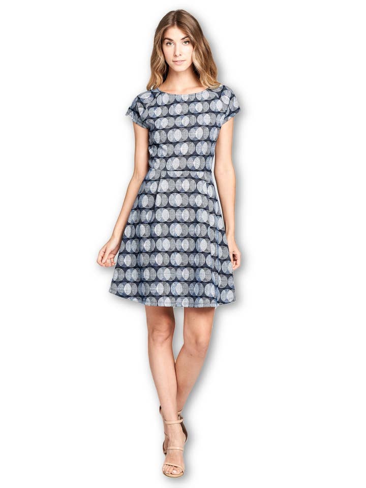 Short Sleeve Boat Neckline Dress - Outdoor Wear for wholesale by LKLUV