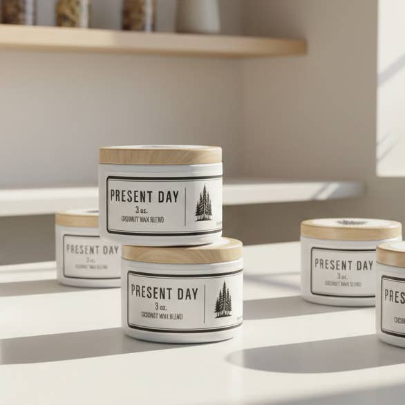 Spire, Mini Rejse Duftlys med Fyrretræsduft, 85 g. for engroshandel hos Present Day Goods