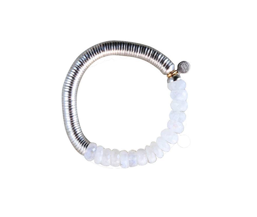 Catherine Page Jewelry – Engroshandel Perlearmbånd – Evra armbånd i sten med sølv og månesten