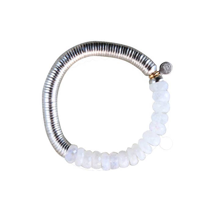 Catherine Page Jewelry LLC - Vente Bracelet de perles - Bracelet Evra en pierres avec argent et pierre de lune