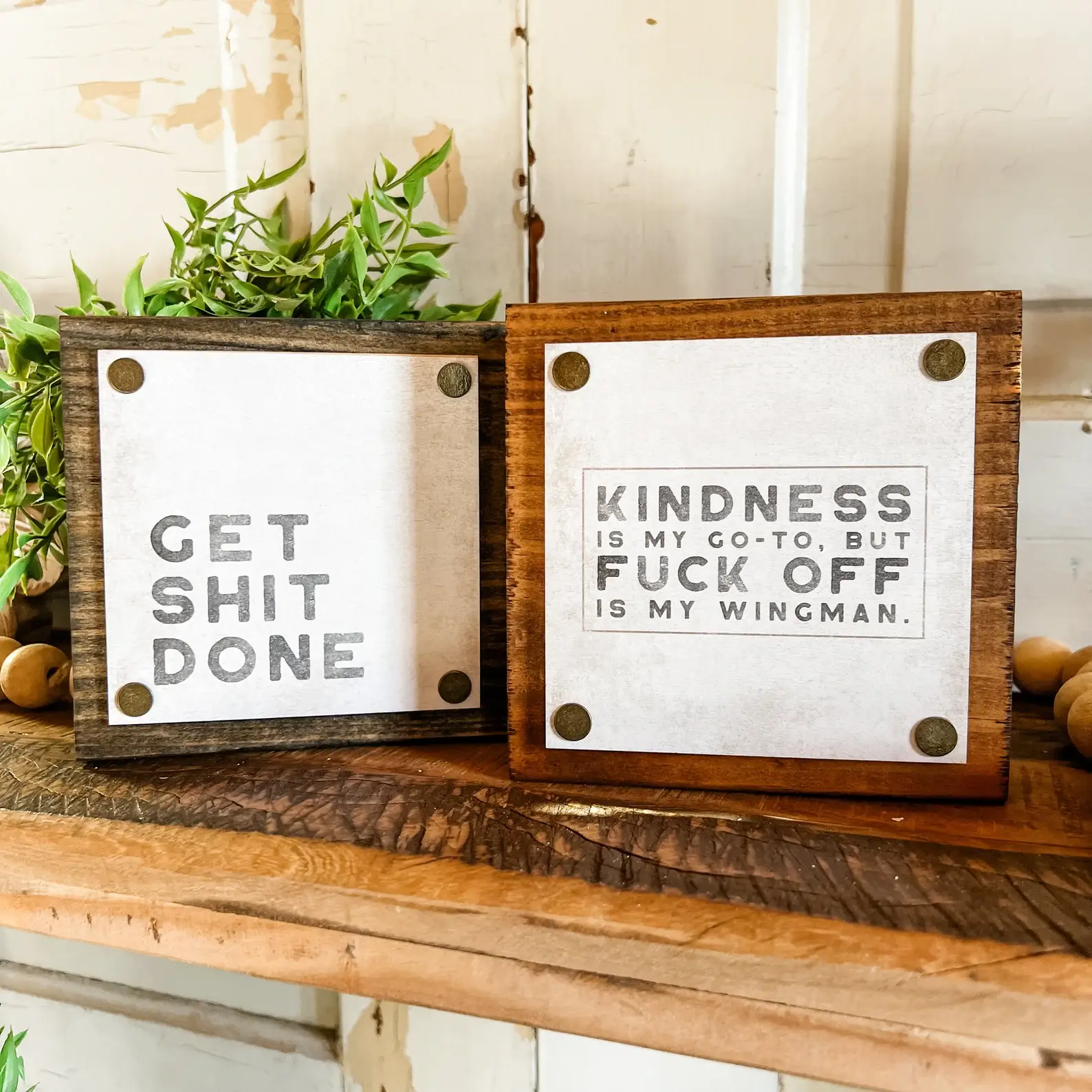 WillowBee Signs & Designs - Wholesale Desk/Tabletop Sign - Funny Mini Wood Block Sign3