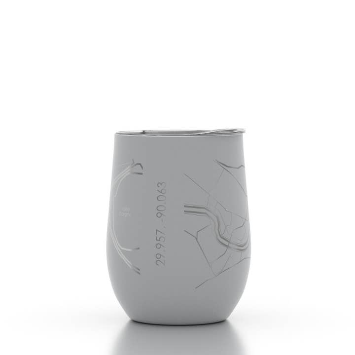 Well Told - Wholesale Insulated Mug/Tumbler - New Orleans LA Map 12 oz Insulated Wine Tumbler