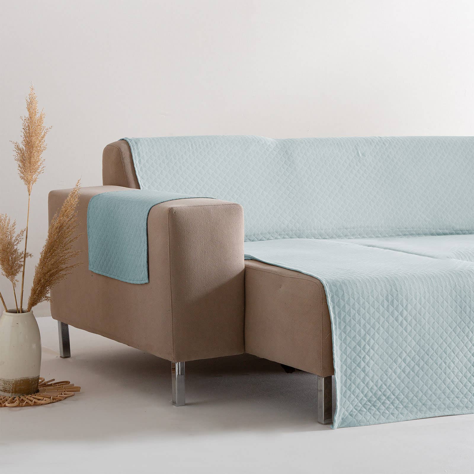 GAMUSI – Capa para cadeira/sofá por atacado – Capa de sofá lisa acolchoada algodão TRIVIAL52