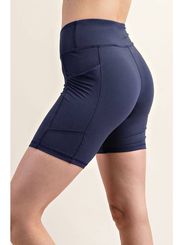 Sunday Morning - Wholesale Athletic Shorts - Women's - P406237-Butter Soft 6 Inch Biker Short with Pockets40