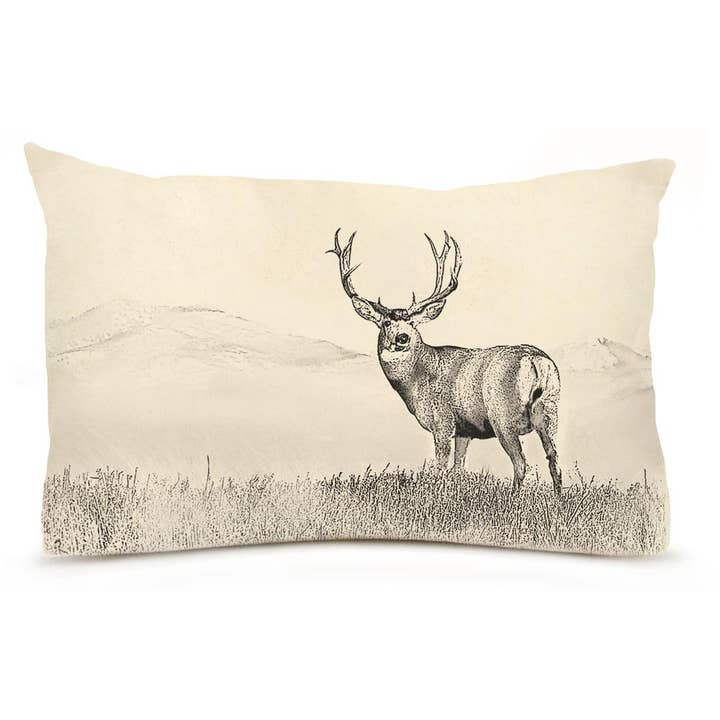 American Woodlands Collective Deer Large Pillow for wholesale by Eric & Christopher