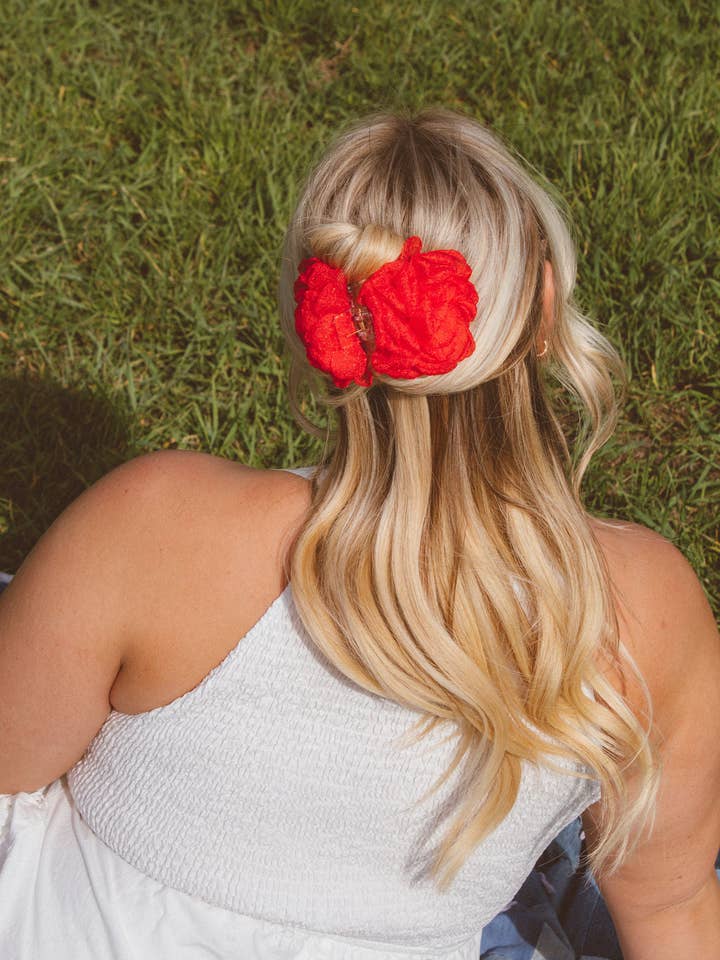 Rose Ruffle Claw Clip for wholesale by Shop Andi