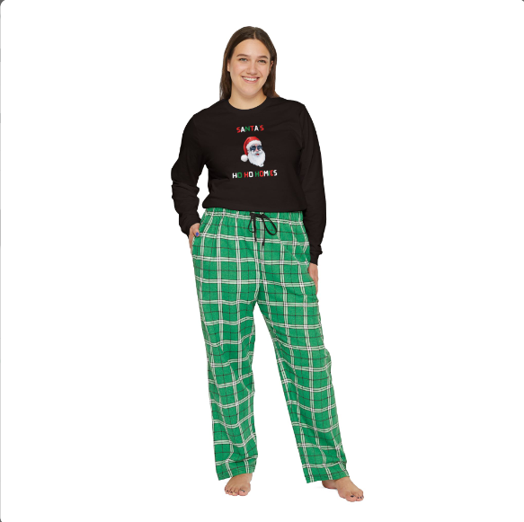 Differently Gifted - Wholesale Sleepwear Set - Unisex - Ho Ho Homies Classic Santa Matching Christmas Pajama Set5