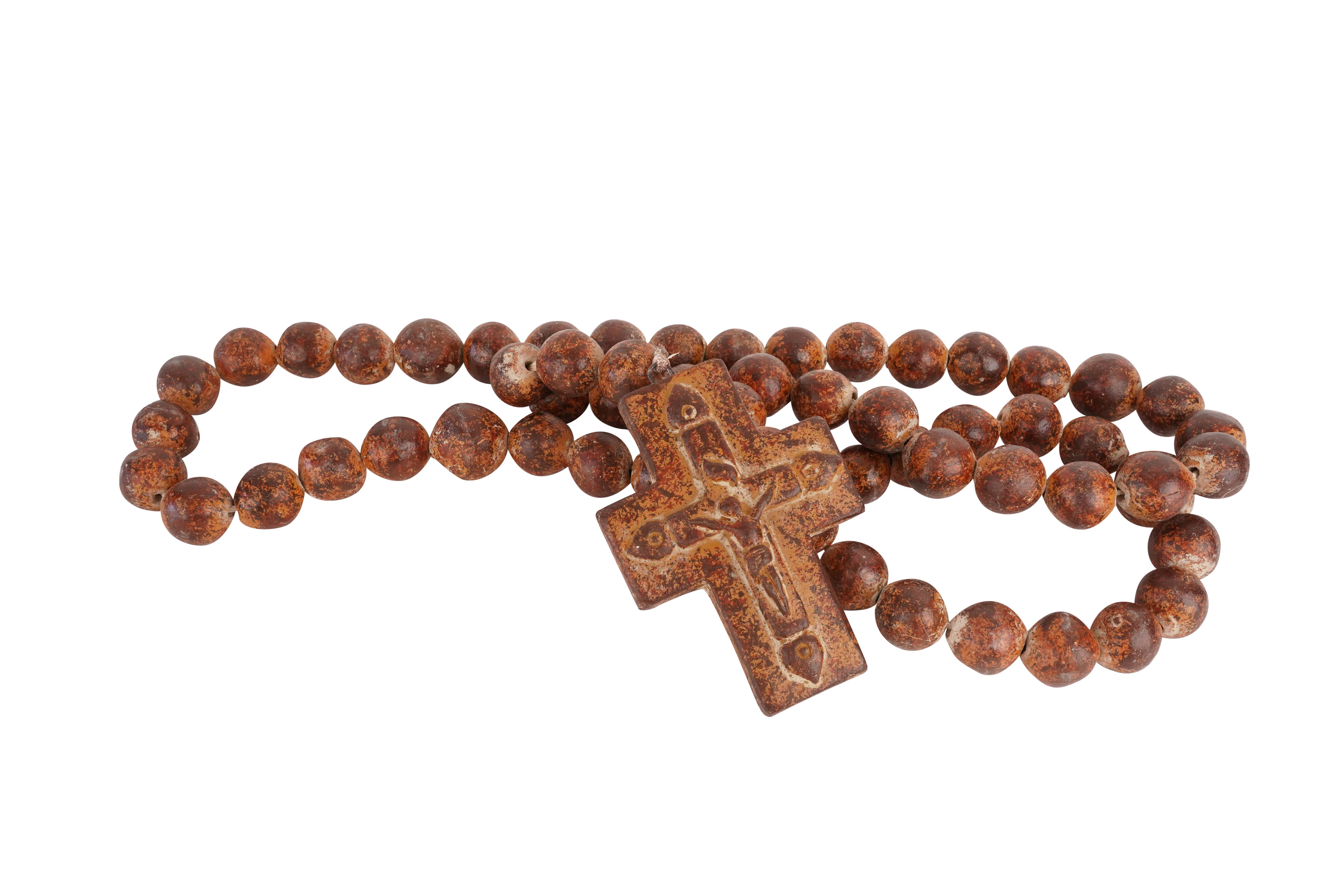 My Amigos Imports - Wholesale Prayer Beads Necklace - CLEARANCE-Medium Clay Rosary-Beads-Rustic-32-35-Medium-$221