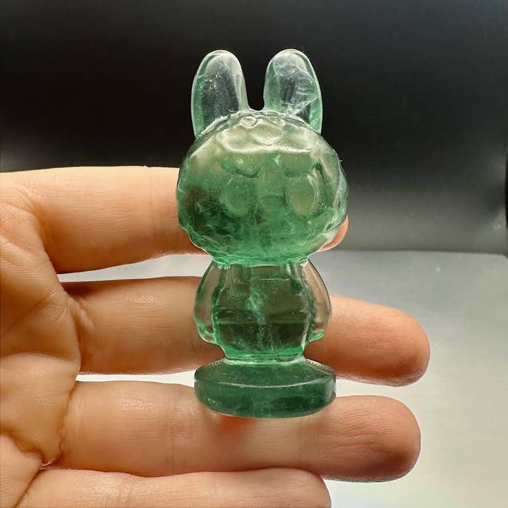The Crystal Tabby - Wholesale Spiritual Stone/Crystal - Green Fluorite Labubu - 1 pc2