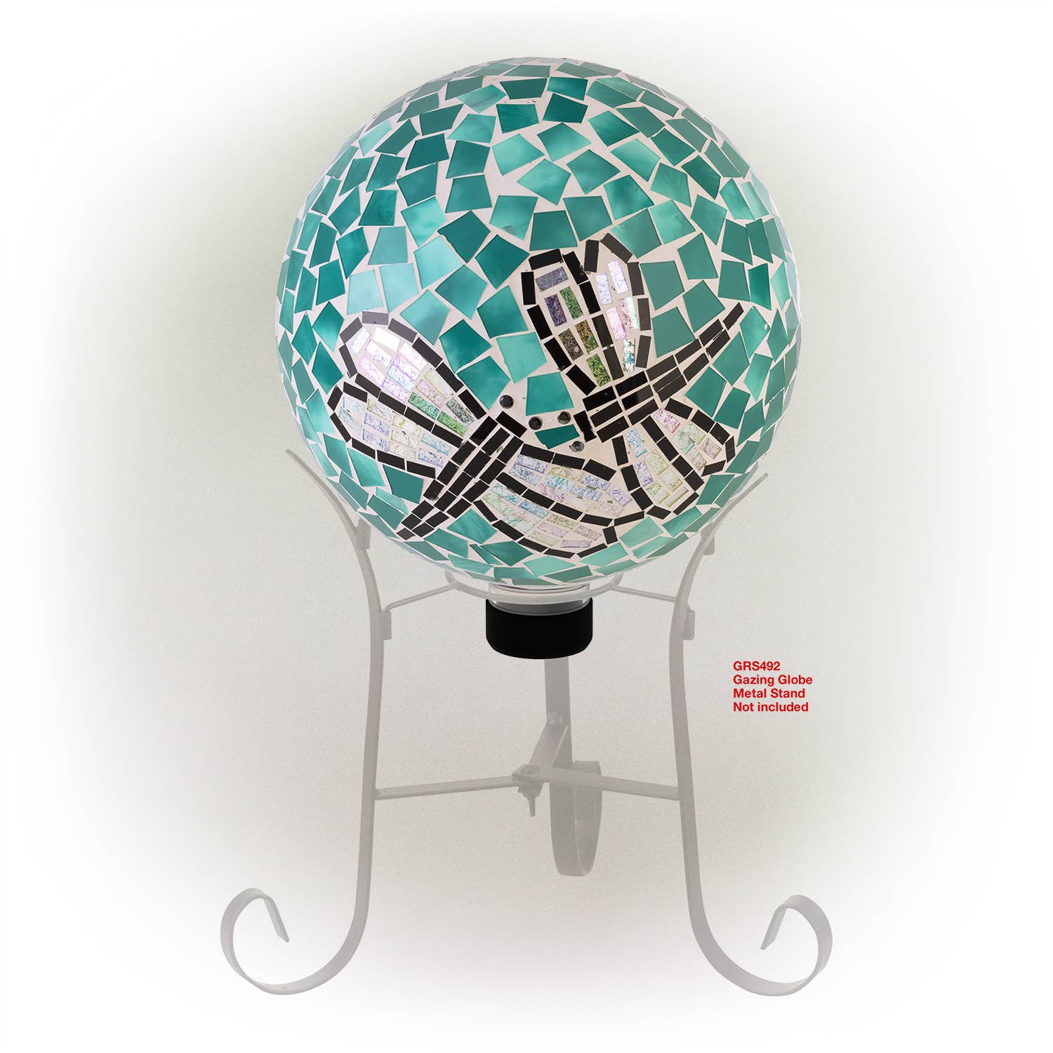 Alpine Corporation - Wholesale Outdoor Ornament/Decor - Alpine Corporation 10" Mosaic Dragonfly Duo Gazing Globe9