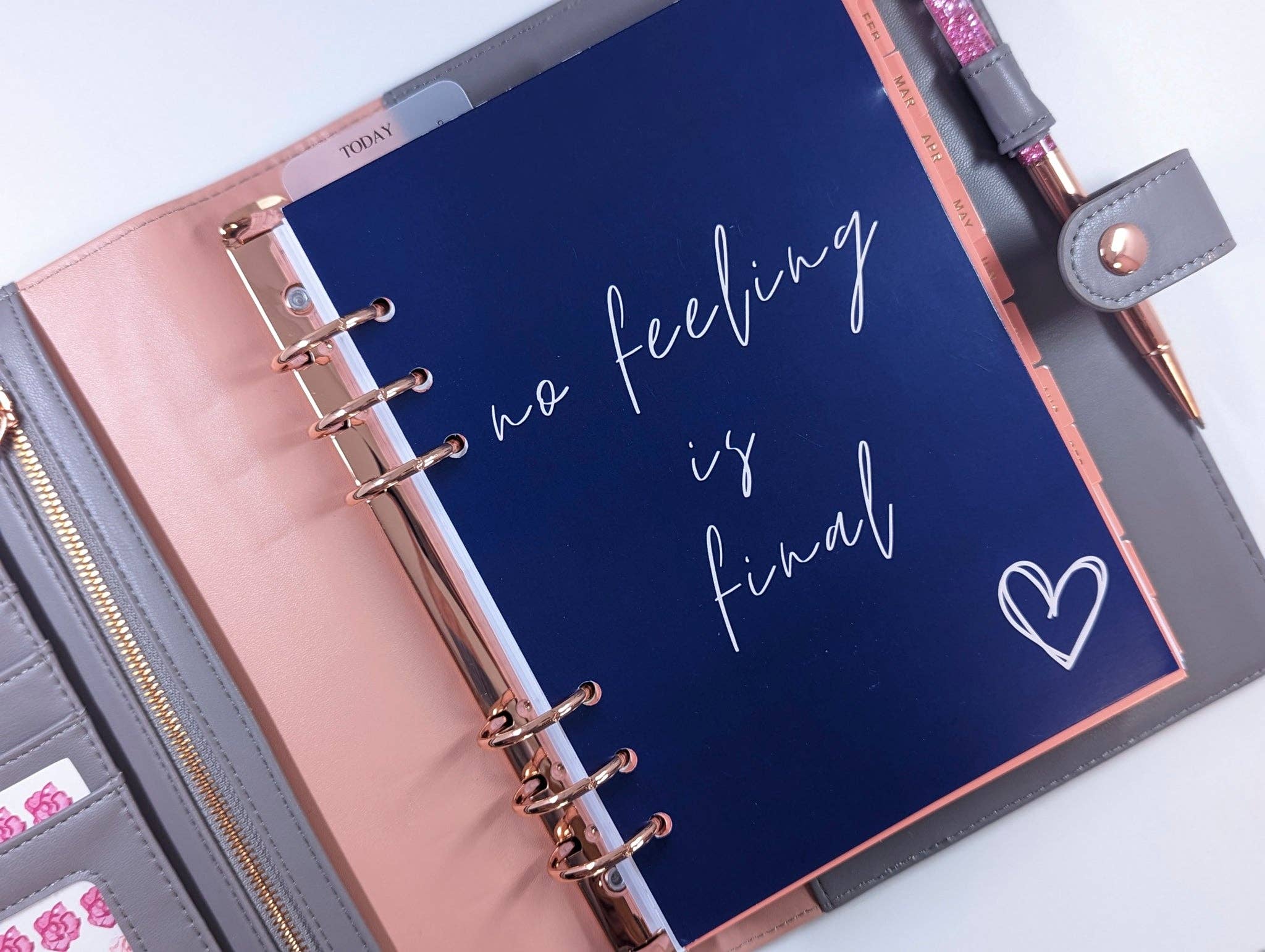 Planner Peace - Wholesale Planner - No Feeling is Final Planner Dashboard (A5 size)0