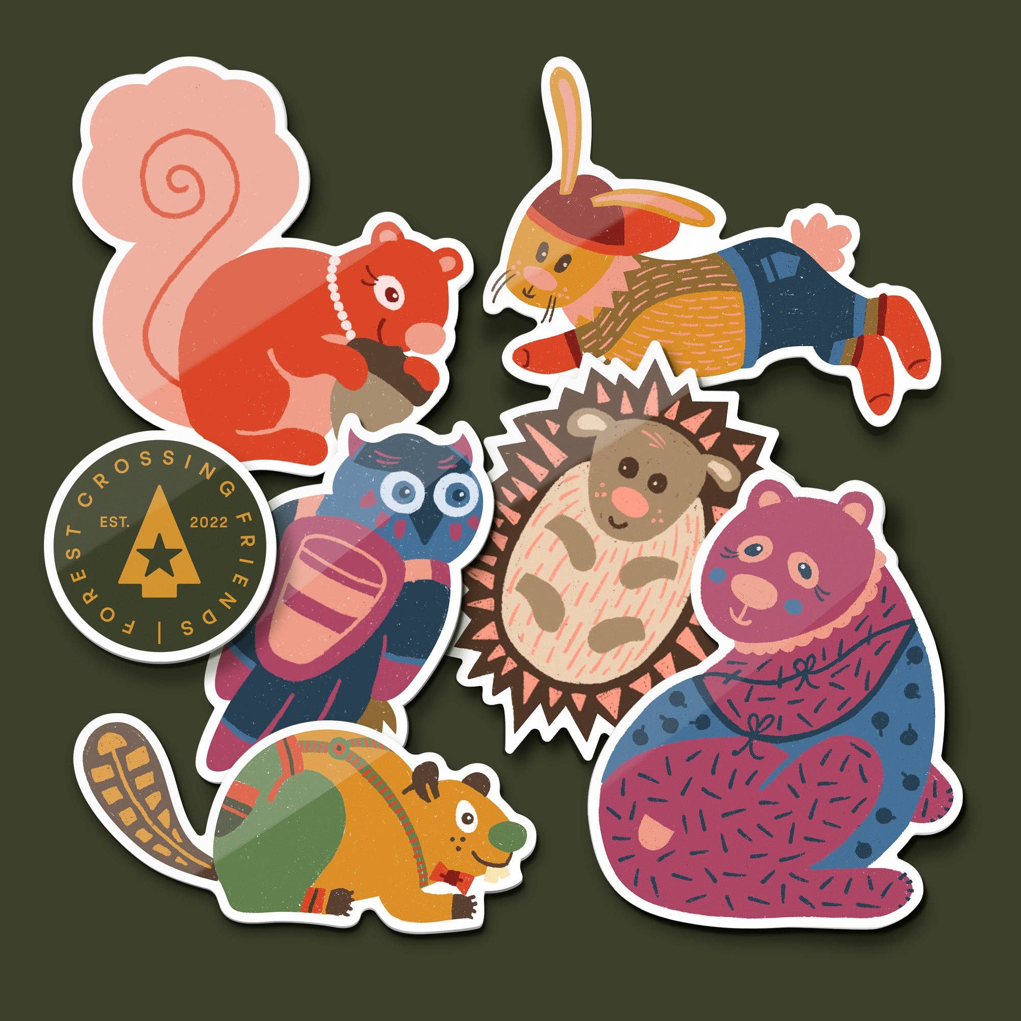 Forest Crossing Friends - Wholesale Sticker - Kids & Baby - Forest Crossing Friends Diecut Stickers0