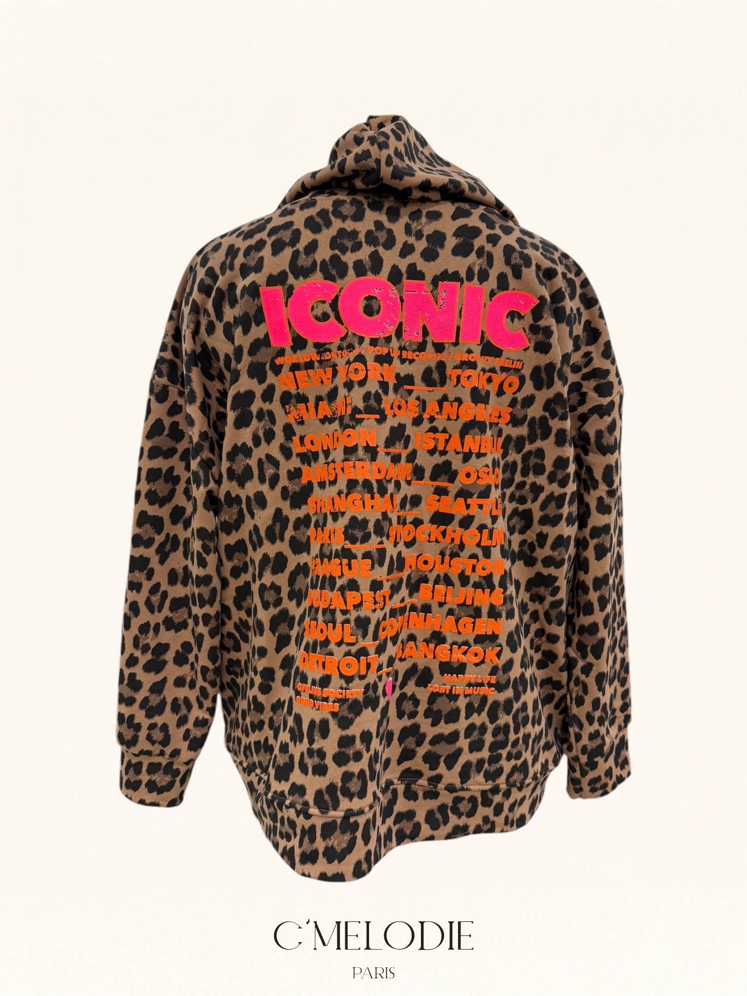 C'MELODIE – Hoodie – Mulher por atacado – Grande Tamanho - Hoodie com estampa de leopardo5