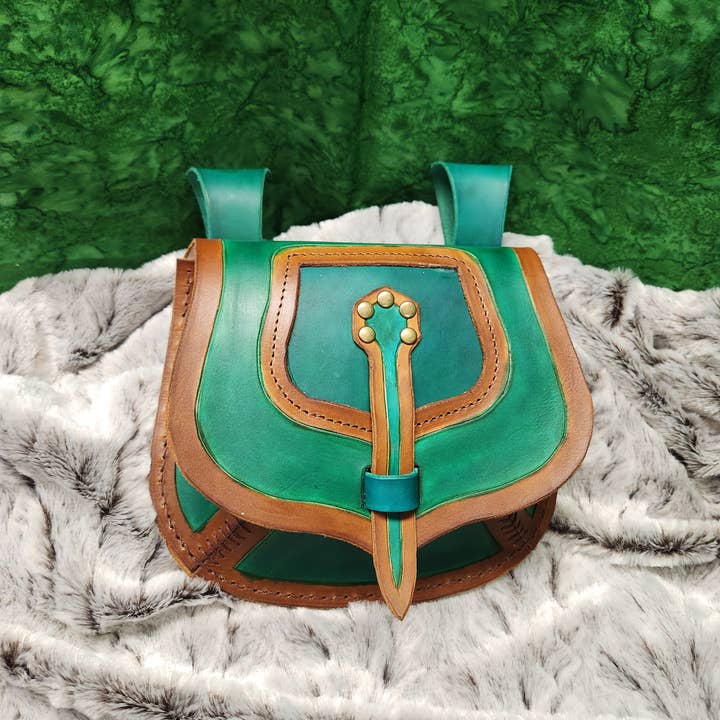Crimson Knight Leatherworks LLC - Wholesale Heuptasje - Uniseks - Lederen heuptas - LARP, Cosplay, Ren Faire