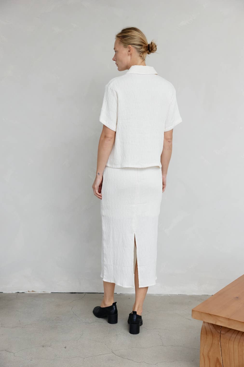 MOD REF – Camisa com botões no colarinho – Mulher por atacado – The Miranda Top | Topo com Botão Texturizado20