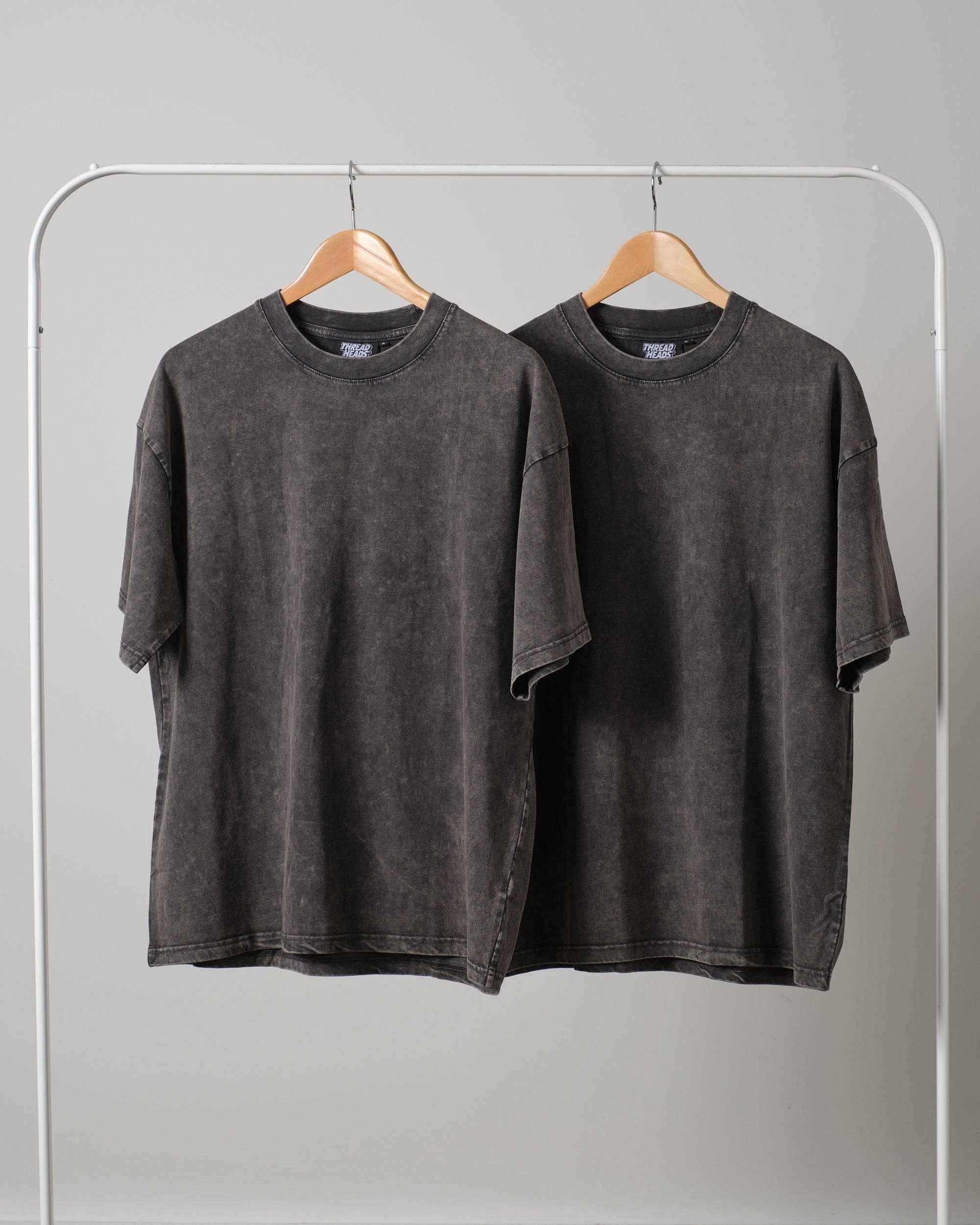 Threadheads - Wholesale T-shirt – Unisex - Wash Tee 2 Pack: Grey Stone