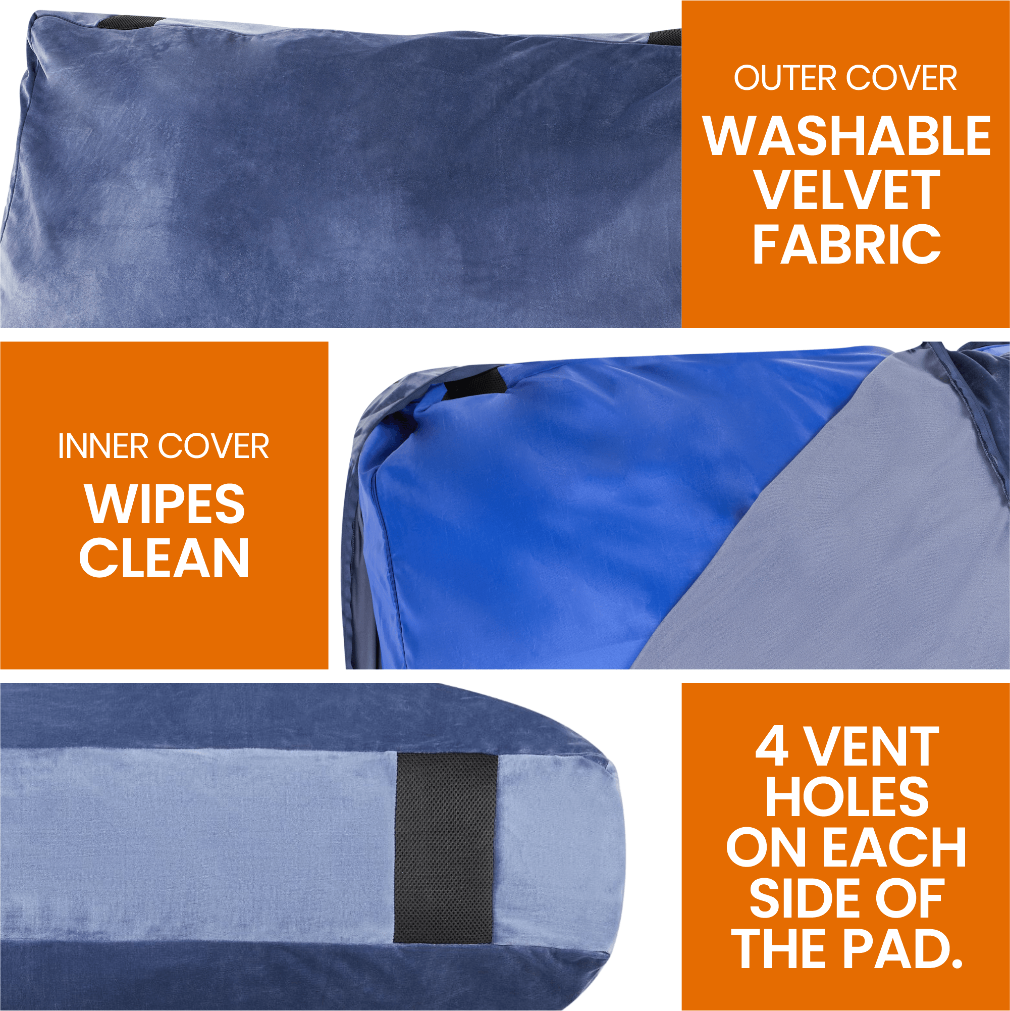 Cheer Collection - Wholesale Floor Pillow - Cheer Collection Sensory Crash Pad Filled with Foam Blocks, Soft Foam Mat for Kids and Adults with Washable Cover, Giant Bean Bag with Vent Holes7