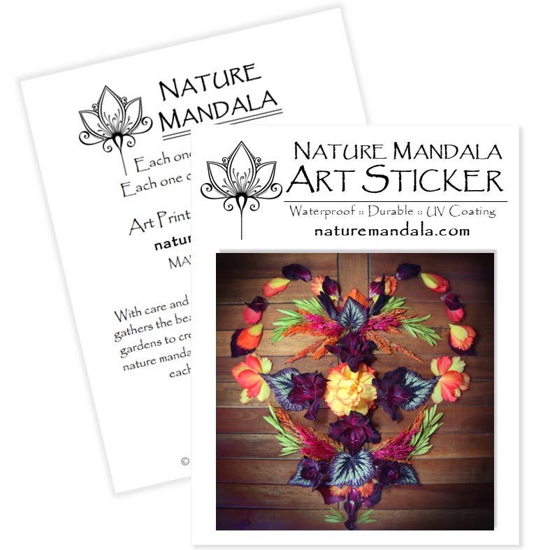 Nature Mandala Art - Wholesale Sticker - Nature / Flower Mandala Stickers :: 10 Designs10