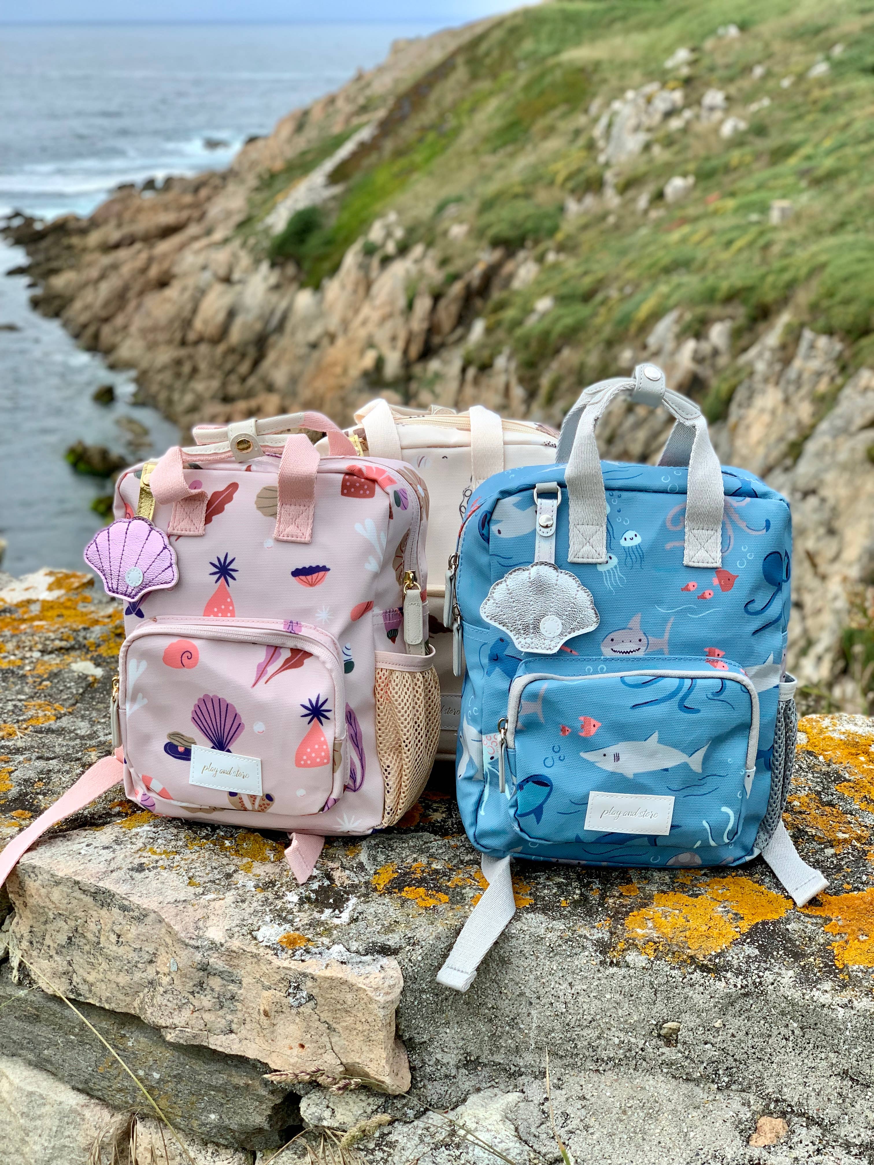 Play and Store - Vente Sac à dos – enfant - Mini sac à dos enfant motifs coquillages2