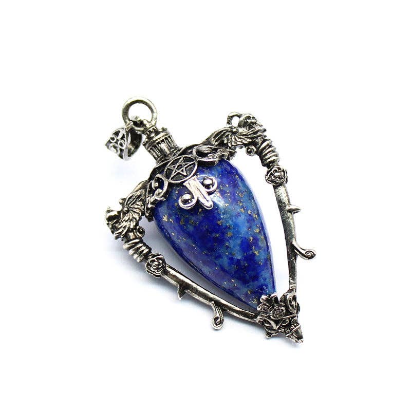 Mio Queena - Wholesale Spiritual Stone/Crystal - Vintage Stone & Crystal Bottle Charm Pendant - CS5