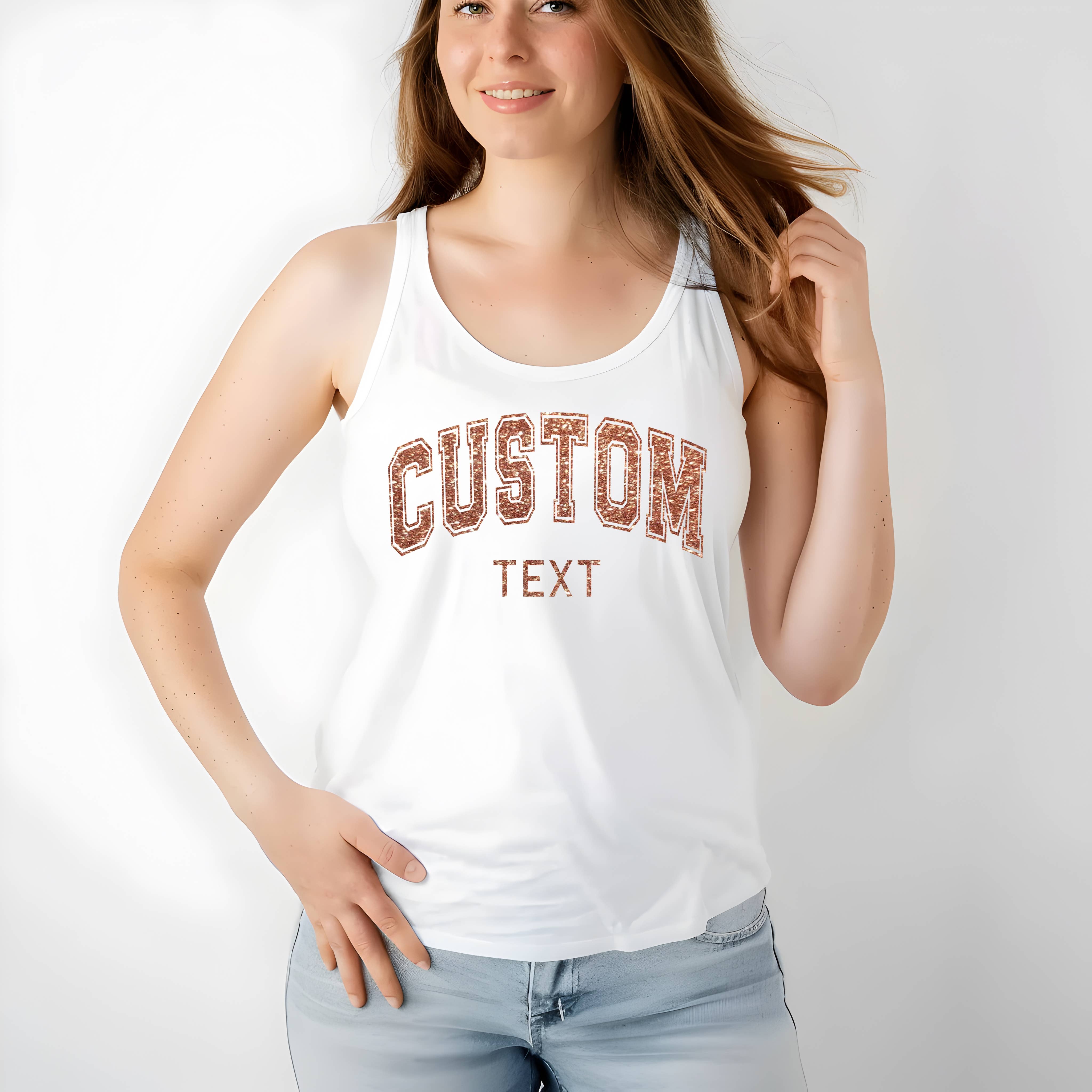 One Nine - Wholesale Tank Top - Women's - Custom Women's Tank Glitter