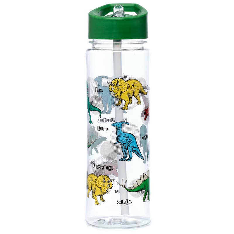 Puckator Ltd - Wholesale Water Bottle - Plastic 550ml Water Bottle with Flip Straw - Dinosauria3