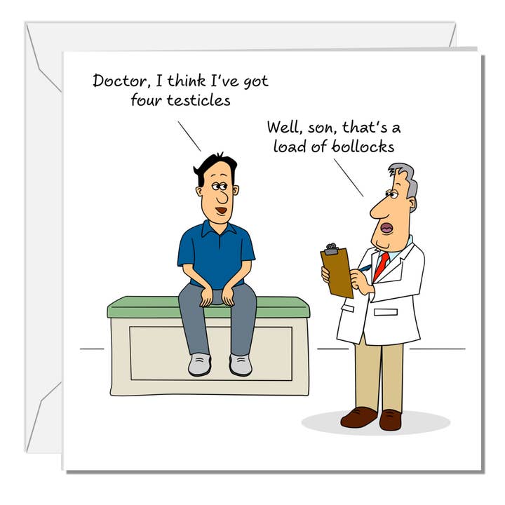 Funny Birthday Card for Him Male - Humorous Rude Cheeky - 20th 30th 40th Doctor for wholesale by Swizzoo Cards