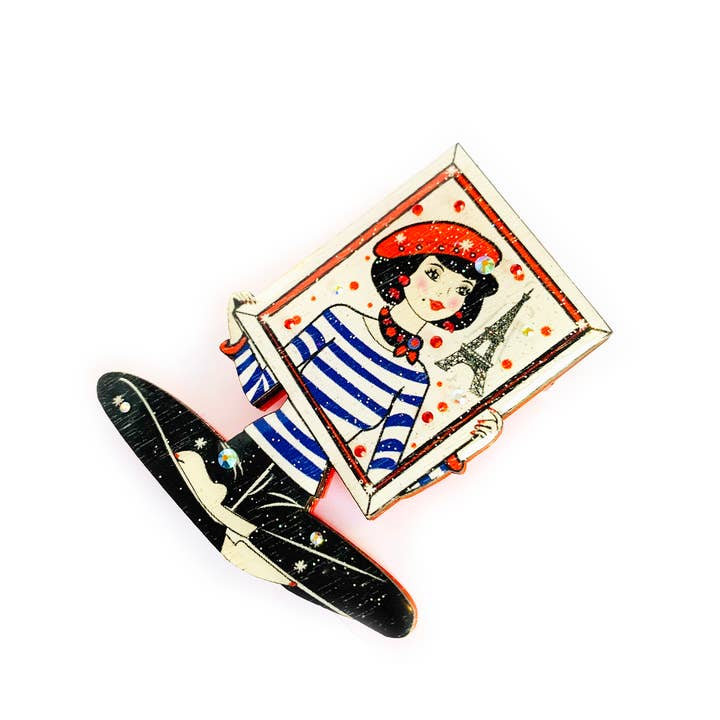Rosie Rose Parker - Venta al por mayor Broches - Broche original de chica mina con inspiración parisina1