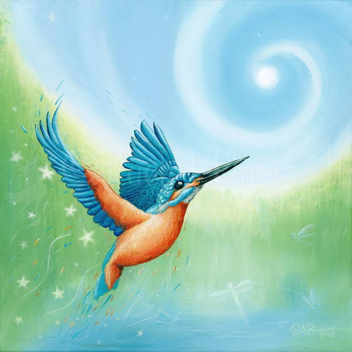 Come i Martin Pescatori Prendono Fuoco - Piccola Giclée per la vendita all'ingrosso da parte di Ethereal Earth