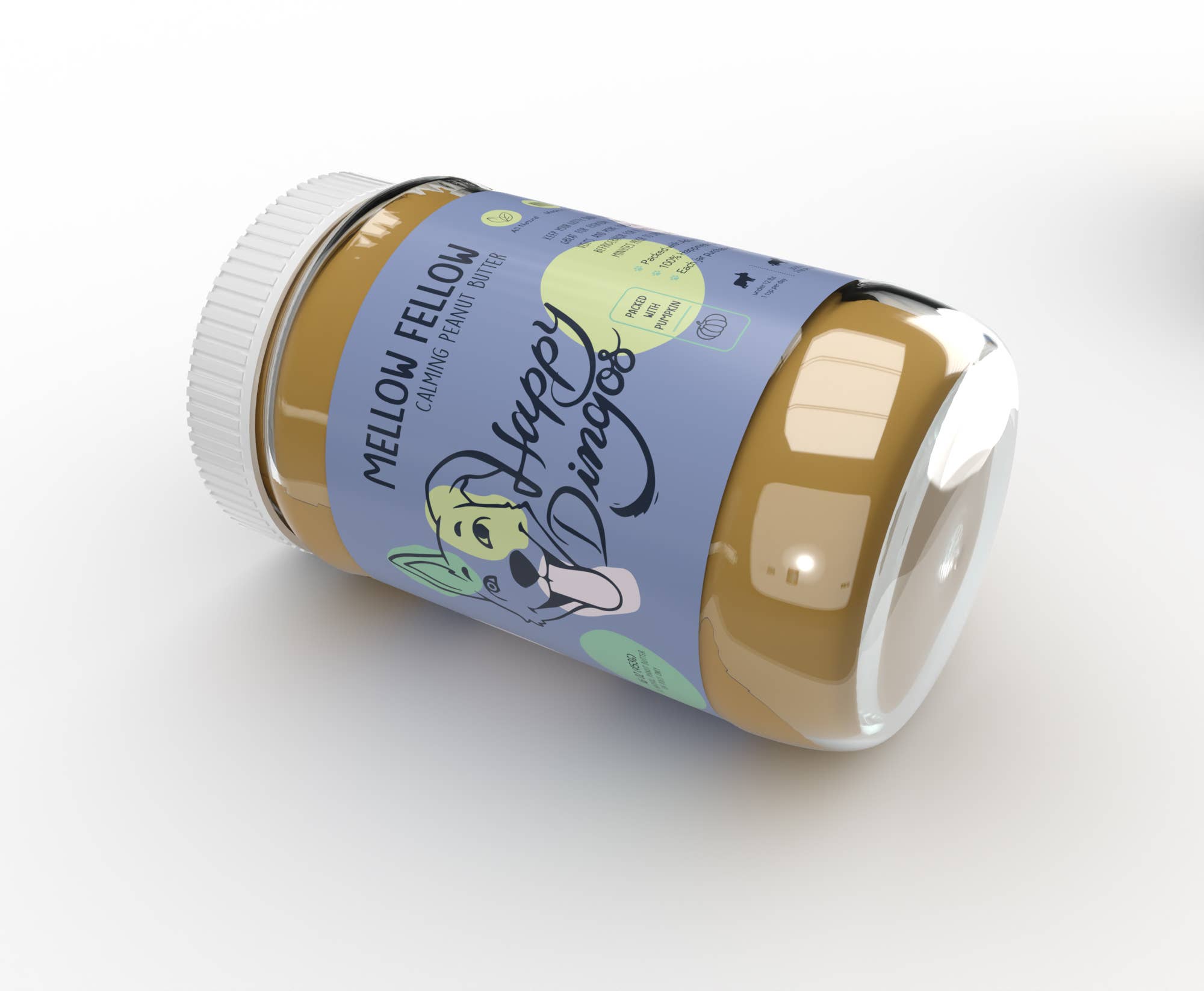 Happy Dingos - Wholesale Pet treats – Dog - Mellow Fellow Calming Peanut Butter - 16oz1