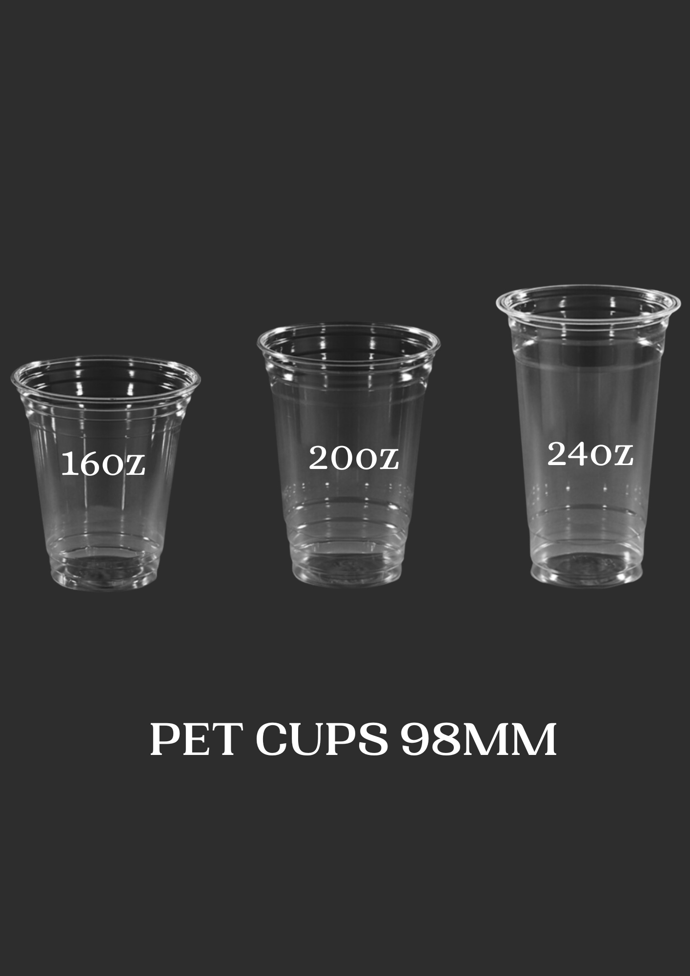 UNIMIX FLORAL - Wholesale Disposable Cup - Disposable PET Cup & Lid 98mm In Various Sizes & Types 50/PK3