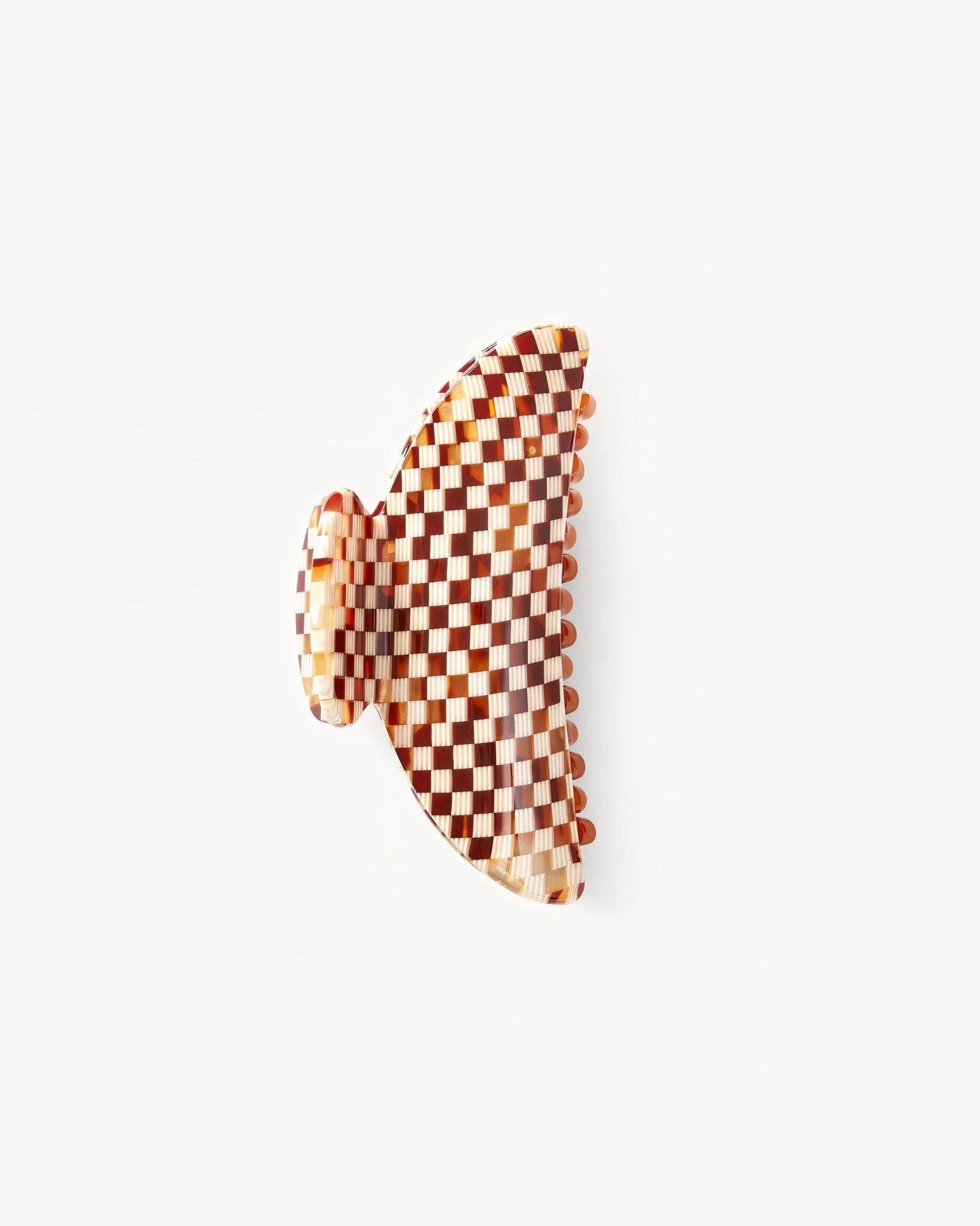 MACHETE - Wholesale Hair Clip - Women's - Midi Heirloom Claw in Tortoise Checker