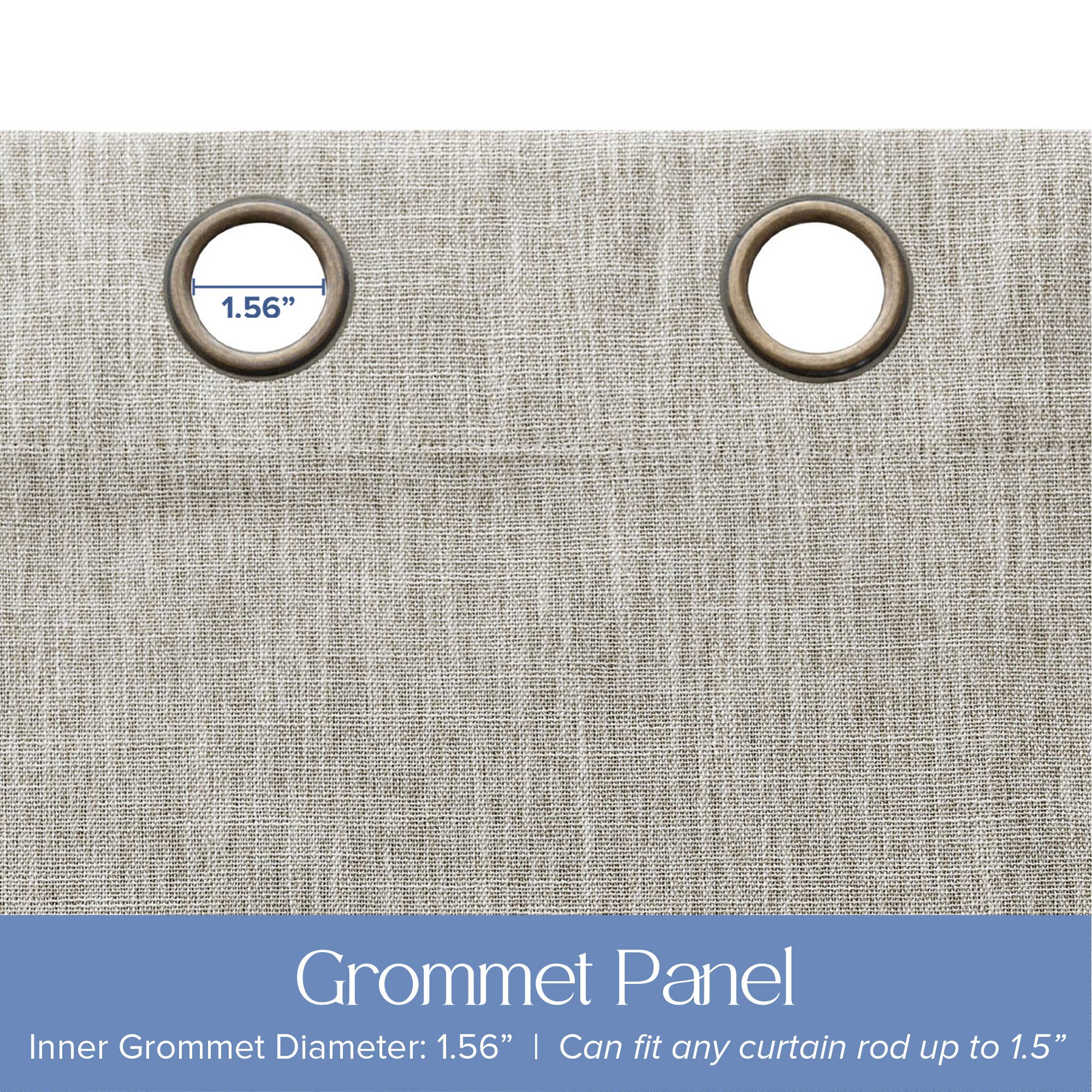 Awesome Home – Großhandel Vorhang – Verdunkelungsvorhänge mit Leinenstruktur und Ösen, 2 Paneele21