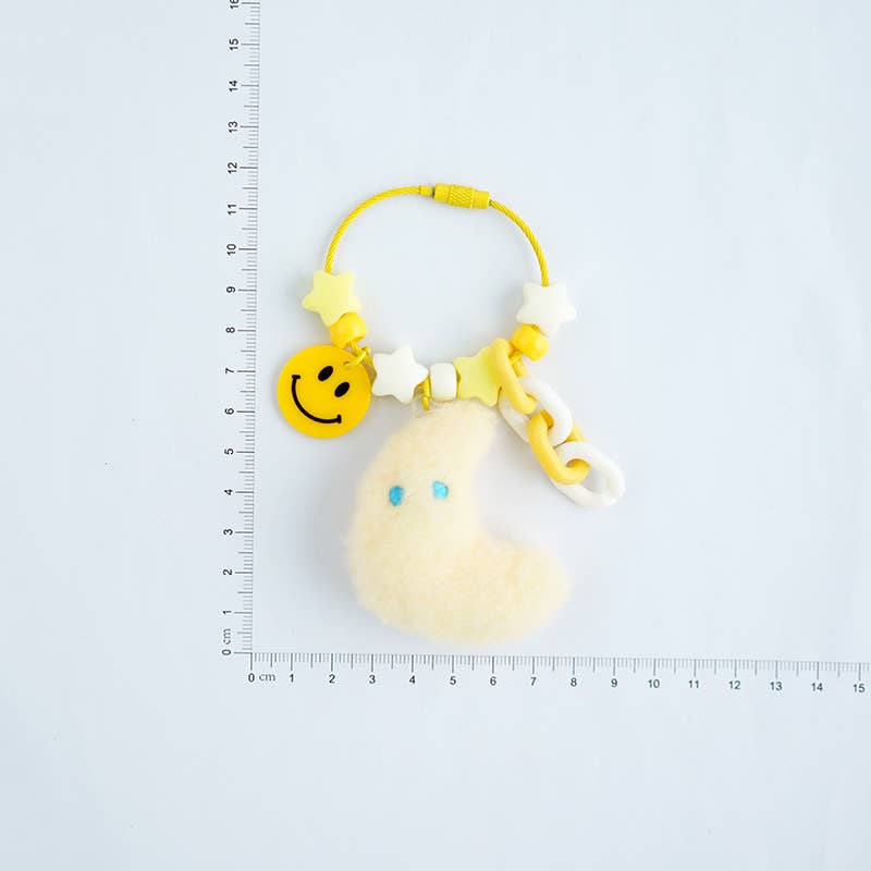 MKS America - Wholesale Keychain - Women's - Fluffy Moon Star Keychain Cute Smiley Bag Charm Gift4