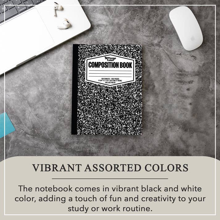 Three Leaf Products - Wholesale Notebook - Three Leaf 100 Ct, Composition Notebook , CR (Pack of 48)6