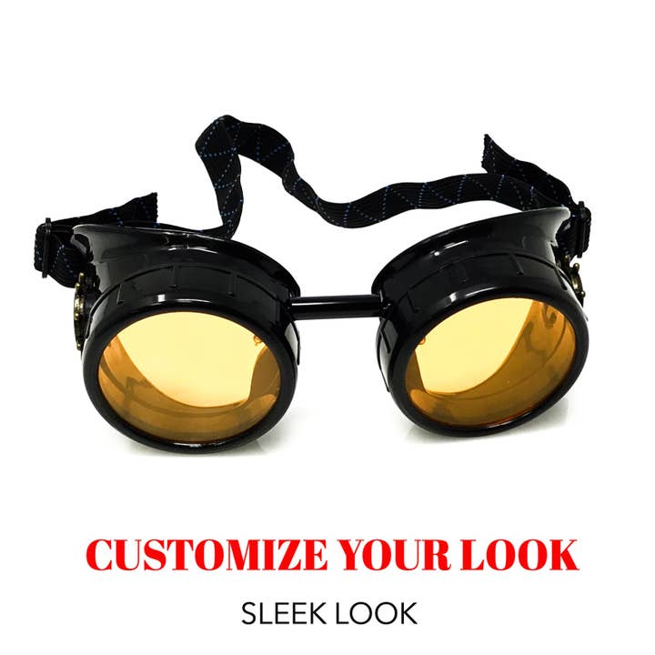 UMBRELLALABORATORY - Wholesale Sunglasses - Unisex - Steampunk Mad scientist goggles UV glow neon rave lenses5
