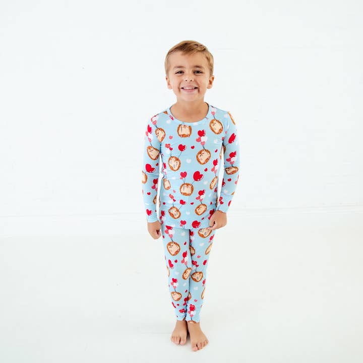 Hedge Over Heels Valentine Two Piece Pajamas Set for wholesale by Dreamiere