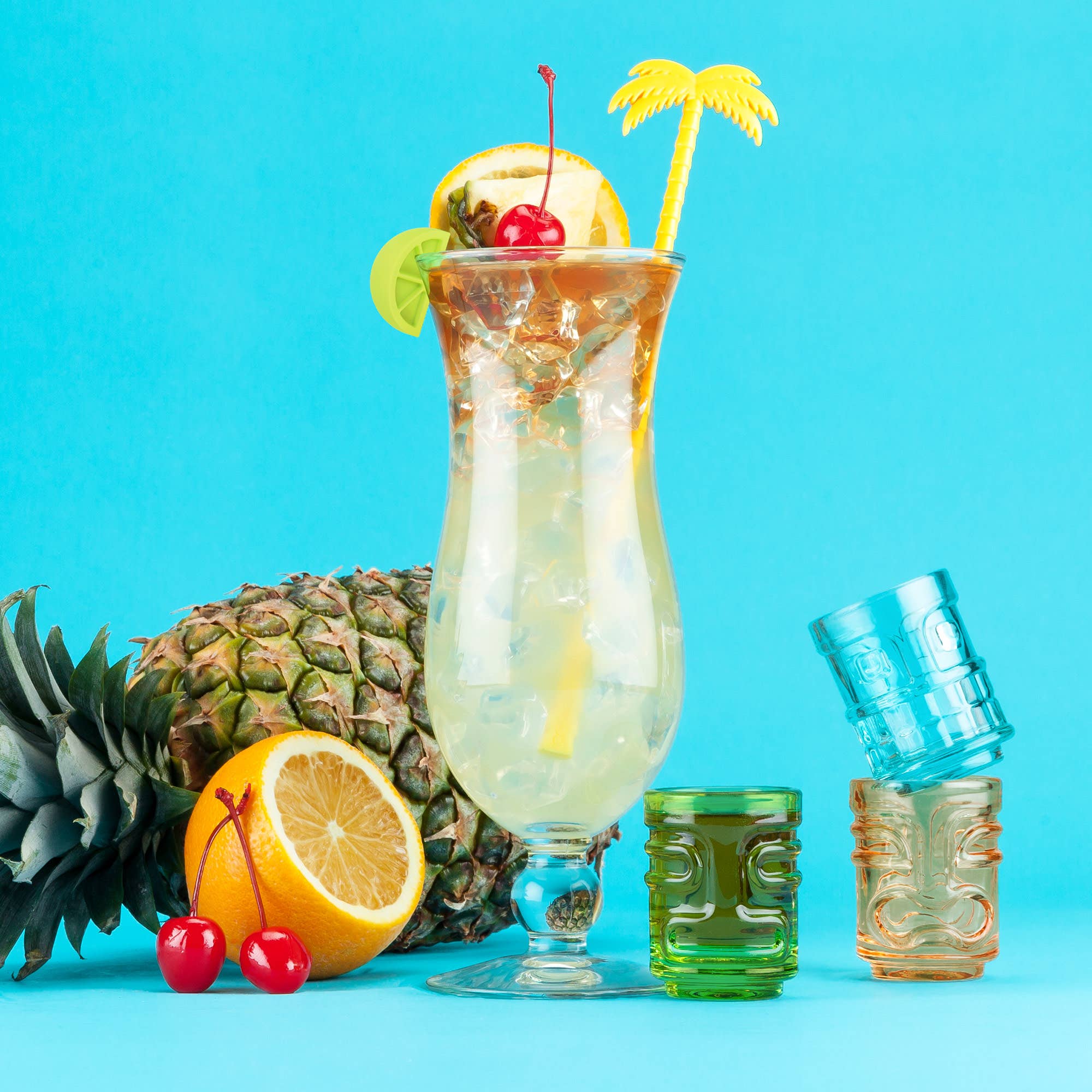 TRUE - Wholesale Shot Glass - TrueZoo Tiki Trio Shot Glasses in Assorted Colors Set of 33