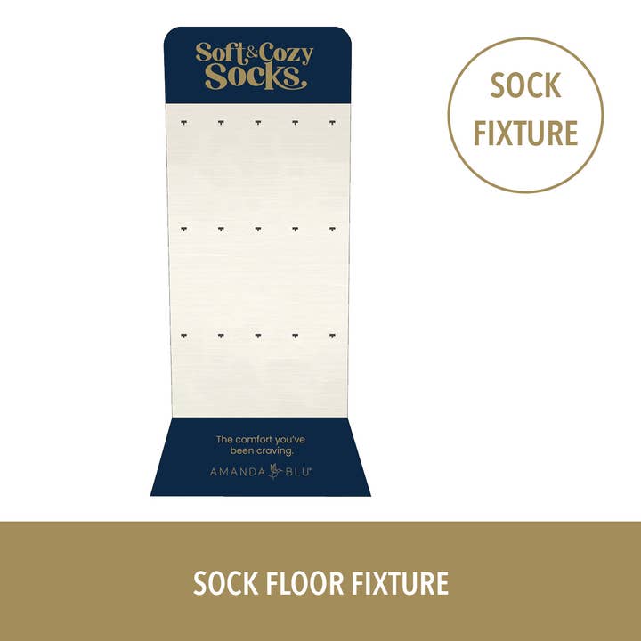 Amanda Blu - Wholesale Retailer Display Stand/Case - Soft and Cozy Sock Floor Fixture
