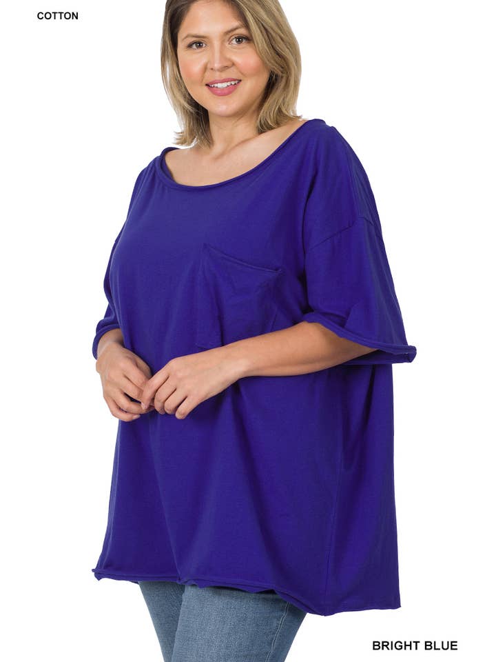 42POPS - Wholesale T-Shirt - Women's - ..Plus size Oversized Boyfriend Tee