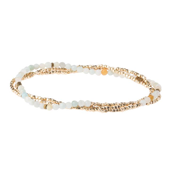 Scout Curated Wears - Wholesale Beaded Bracelet - Delicate Stone Amazonite - Stone of Courage1