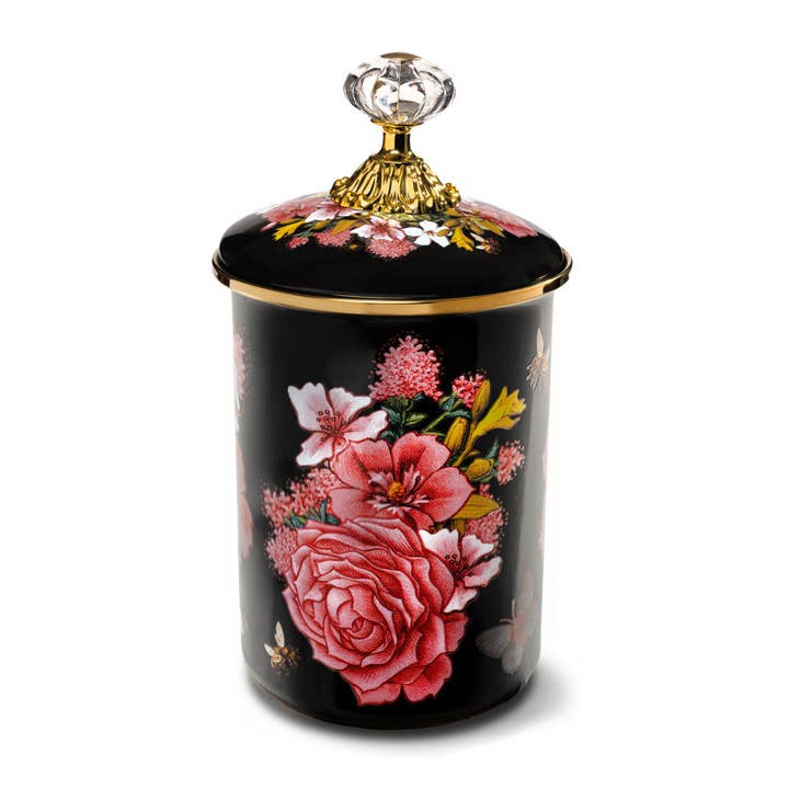 FLORAL BOUQUET CANISTER for wholesale by Blue Stallion Farm