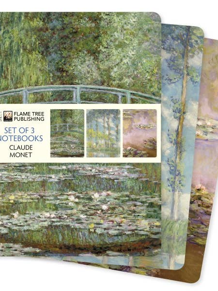 Claude Monet Set of 3 Standard Notebooks for wholesale by Texas Bookman